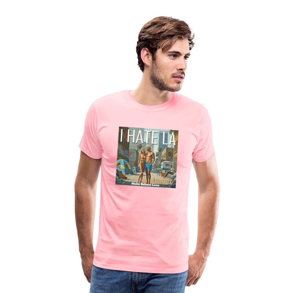 "I HATE LA" T-Shirt - pink