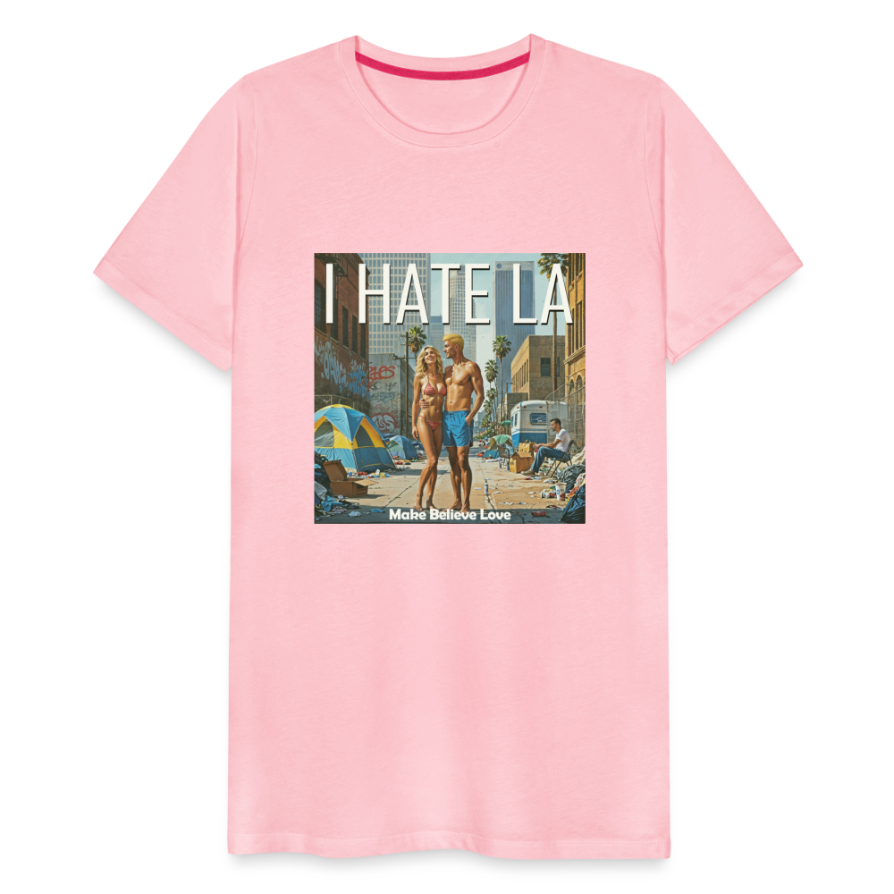 "I HATE LA" T-Shirt - pink